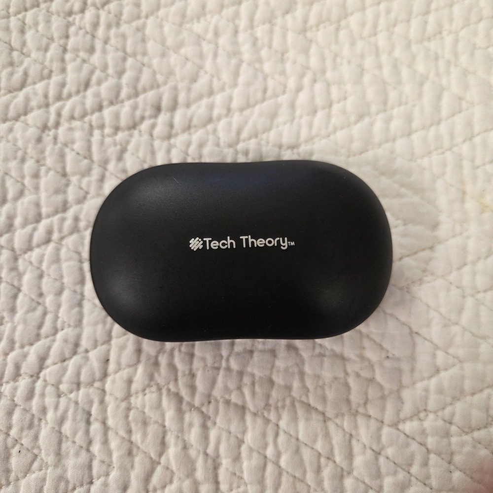 Tech Theory True Wireless Earbuds with Charging Case Black Over-Ear Sport Hook